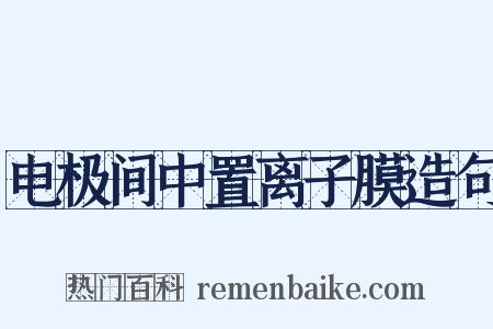电极间中置离子膜造句是什么意思的图片